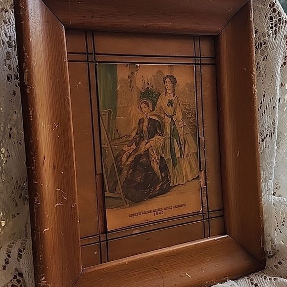 Vintage Framed Print Godey's Americanized Paris Fashions 1845 - Picture 10 of 10